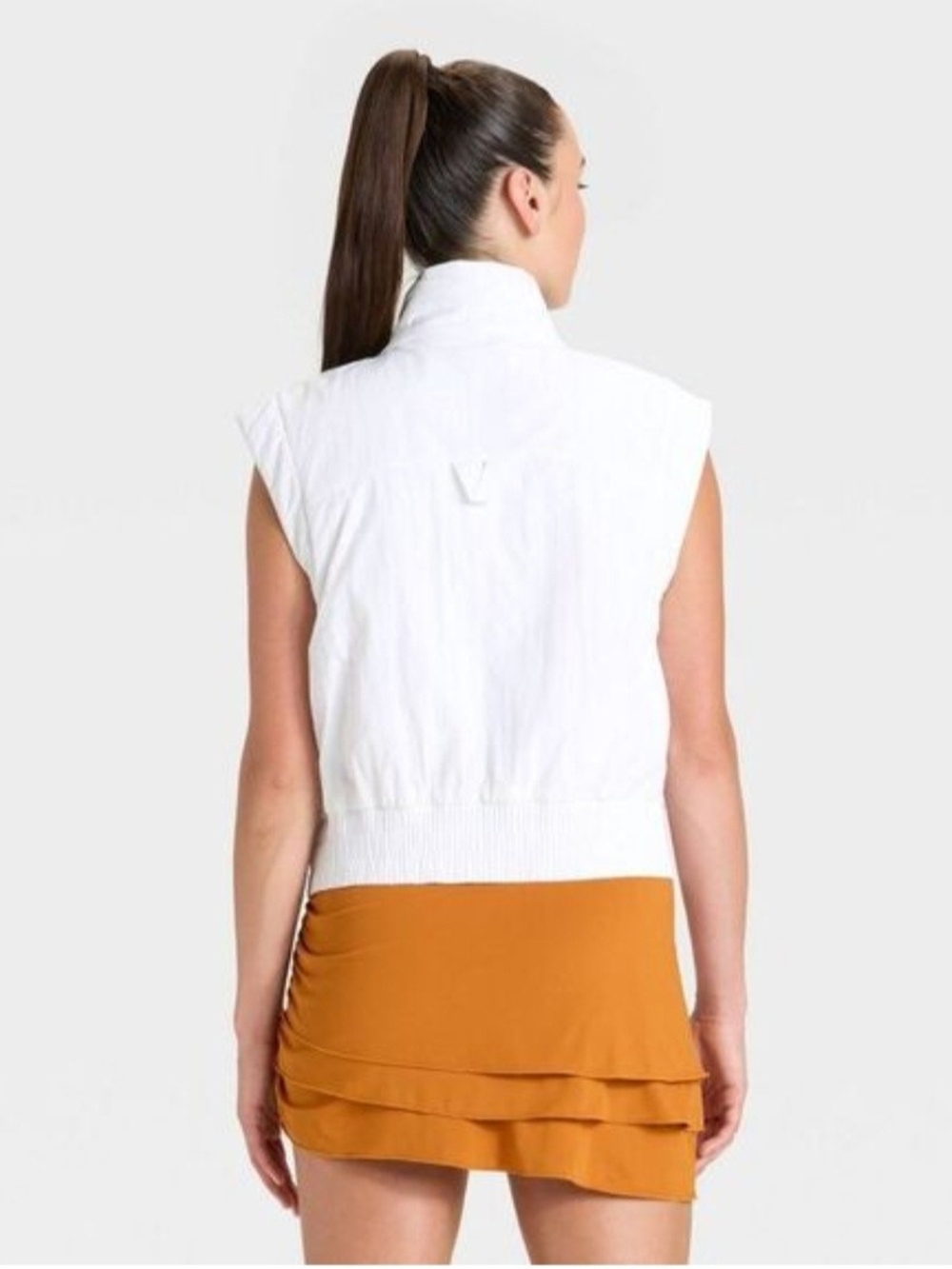 New Women's Puff White Vest Size XSmall - Picture 2 of 5